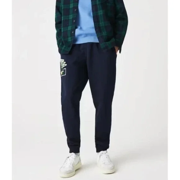 LACOSTE® (Men's 4XL) Pennants™ L-Badge Fleece Sweatpants in Navy - $125 - Picture 2 of 5
